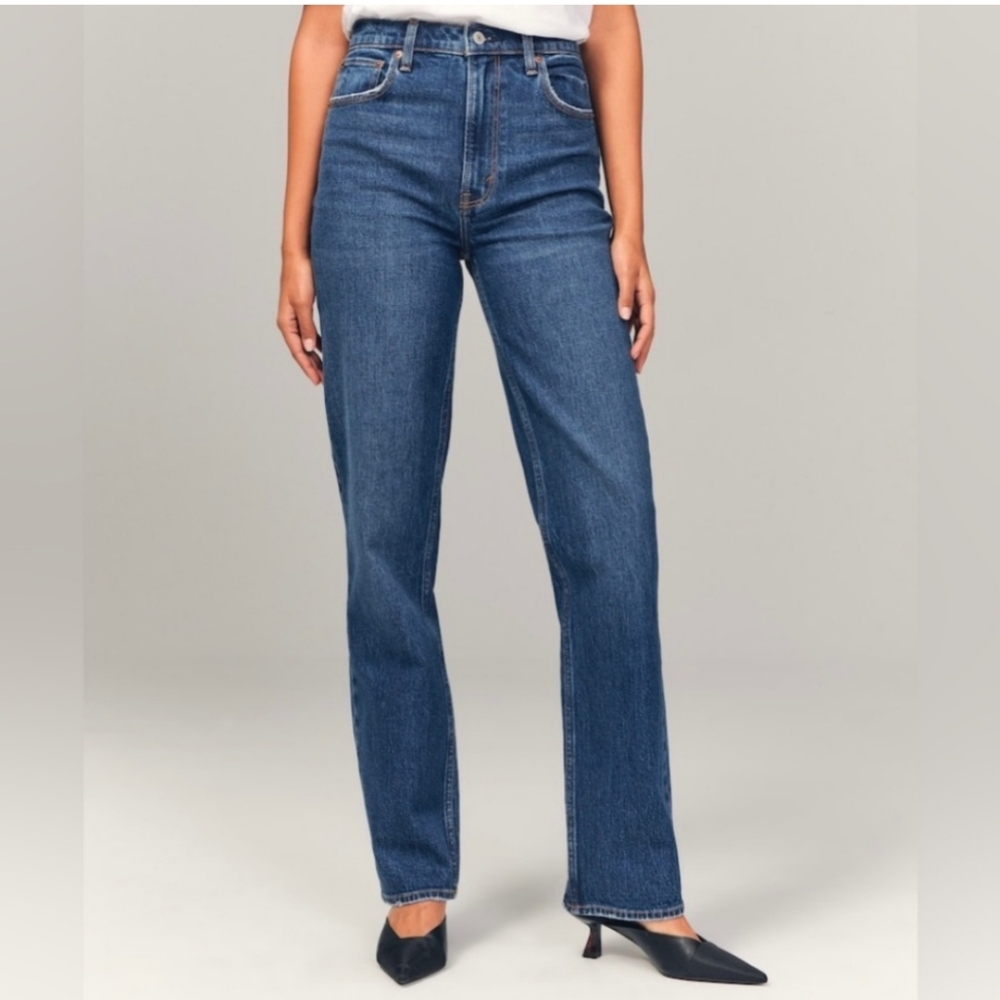 New Abercrombie & Fitch Ultra high rise jeans,The 90s Straight,27